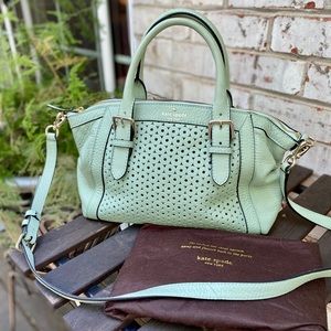 KATE SPADE Mint Leather Cutout Satchel